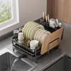 Escurridor de Platos Estante de Almacenamiento Multifuncional Organizador de Fregadero para Platos y Tazones Gabinete de Almacenamiento para Vajilla Escurridor de Platos