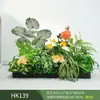Paisagismo com Plantas Verdes Simulação Floreira Divisória de Piso Arte Floral de Chão Paisagem de Plantas Combinação de Floreira Flor Artificial em Vaso Bonsai Decoração