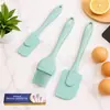 Raspador de crema para el hogar, tres piezas, cepillo de aceite de silicona, espátula para crema para hornear pasteles, herramienta de silicona para hornear