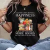 Camiseta de Cita de Lectura Camiseta con Patrón de Flor y Libro Hombres Mujeres Moda Divertida Camiseta Casual de Calle