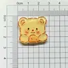 Acrílico Pequeno Fresco Desenho Animado Fofo Patch Urso Manteiga Grampo de Cabelo Broche Fivela de Sapato Material Acessórios de Joalheria DIY
