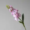 Flores Artificiais de Estoc, 52cm de Haste Longa, Matthiola Incana Falsa com 12 Cabeças de Flor, Flores Violetas Artificiais de Tecido de Seda para Decoração de Casa, Casamento e Festa