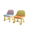 Taburete pequeño de rueda universal, banco pequeño, silla pequeña para el hogar, ruedas, taburete bajo, niños, adultos, taburete redondo de dopamina con respaldo
