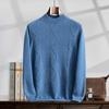 Suéter de cachemira de montaña 100% puro para hombre, suéter de manga larga con cuello semialto, camisa básica para todo tipo de combinaciones, otoño e invierno de 2024