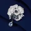Broche de Rosa Brillante, Exquisito Elegante de Alta Gama para Mujer, Ramillete Versátil, Accesorios de Pines de Lujo Accesible de Nicho de Alta Gama