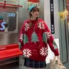 Suéter Navideño para Hombre Holgado Perezoso de Pareja Tejido Ins Estilo Hong Kong Otoño e Invierno Engrosado Interior Cuello Alto Camiseta Base