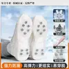 Crampones de Hielo de 10 Dientes para Exteriores Transfronterizos Cubrezapatos Antideslizantes Garras de Acero y Silicona Picos Antideslizantes para Nieve Pinzas para Hielo de Montañismo Invernal Venta al por Mayor