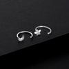 Aretes de Amor de Plata Esterlina S999 para Mujer Aretes Simples Elegantes de Lujo Ligero de Alta Gama para Mujer Aretes Retro Estilo Mori de Corea del Sur para Mujer