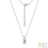 Collar de plata de ley S925 con moissanita completa, cadena simple ajustable para la clavícula con cuatro puntas y corte marquesa, venta directa de gran éxito transfronterizo