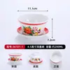 Louça Tradicional Chinesa de Melamina, Tigela Pequena para Servir Fondue, Tigela com Tampa para Chá, Xícara de Chá, Estilo Retro Nostálgico Antigo