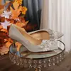 Sapatos de Casamento com Cristal Feminino 2026 Novo Estilo Xiuhe Sapato Principal do Vestido de Casamento Sapatos de Noiva Pés Não Cansados Salto Fino Casamento Salto Alto