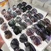 Gafas de sol de moda para mujer rojo de internet mismo estilo foto callejera TikTok mano rápida a prueba de rayos UV luz azul gafas de sol polarizadas coreanas