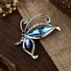 Broche de mariposa de cristal de diamante de color hueco retro con diseño de temperamento femenino, alfiler de ramillete con nicho, accesorios para abrigos y trajes