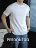 [Viaje Ligero Urbano] Camiseta de Manga Corta Raglán 3D de Algodón Modal con Amoníaco Líquido para Hombre, Color Puro Básico, Casual de Negocios, Verano