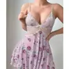 Comércio exterior europeu e americano transfronteiriço, hot-selling, lingerie sexy, camisola sexy estampada estilo menina, estoque de fábrica atacado