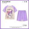 Pijamas de Verano de Algodón Imitación para Niños Pantalones de Manga Corta Niños y Niñas Ropa para Bebé con Aire Acondicionado Niños Grandes Traje Ropa para el Hogar para Padres e Hijos