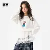 Roupa Infantil Camiseta de Manga Longa para Meninas Primavera e Outono 2026 Nova Estilosa Camiseta Básica para Meninas Top de Primavera 1