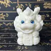 Escultura de Fruta em Marfim de uma Besta Auspiciosa Trazedora de Sorte Qilin 6*6 Artesanato em Madeira Ornamento para Mesa de Sala de Estar em Casa