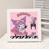 Animación de Dibujos Animados Nueva Pintura de Diamantes Kuromi DIY Juguetes de Pintura de Diamantes Hechos a Mano para Niños con Marco de Fotos Mesa Regalo