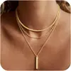 Collar de tres capas con clip de papel de hueso de serpiente de nuevo producto transfronterizo, gargantilla de cobre con diseño elegante, joyería para citas para mujeres
