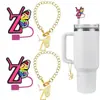 (2+2) Cubierta de Popote de Flor para Accesorios de Taza Stanley 10 mm Silicona Reutilizable