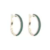 Pendientes de Aro Geométricos Vintage Estilo Francés Microincrustados con Circonita, Pendientes Exagerados de Alta Gama, Brazaletes de Oreja Versátiles Estilo Europeo y Americano