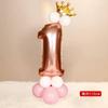 Guía de columna de globos digitales de película de aluminio de 32 pulgadas, decoración de cien días para cumpleaños de bebé, diseño de escena de fiesta infantil, accesorios