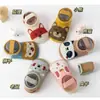 Calcetines de Educación Temprana de Primavera y Verano para Bebés Niños y Niñas, Zapatos y Calcetines Lindos para Niños Pequeños, Calcetines de Piso Antideslizantes con Correa para Bebés con Suelas Suaves