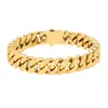 Pulsera Cubana Punk Hip-Hop de Moda con Cierre de Vaquero, Joyería de Lujo para Negocios, Pulsera de Acero de Titanio para Hombre, Venta al por Mayor de Fábrica