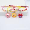 Pulsera linda de caricatura Bob Esponja 2024 Nuevo Paixing Cuerda de Mano para Pareja Infantil Joyería de Mano Tejida a Mano