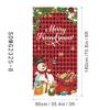 Cortina Banderín Cubierta de Puerta Navideña Transfronteriza Papá Noel Tela Colgante Decorativa para Exteriores Venta al por Mayor Cubierta de Puerta Festiva Personalización