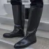 Piel de Vaca~2026 Otoño Nuevo Retro Botas de Vestir con Tacón Alto Tacón Bajo Hasta la Rodilla Botas Largas