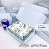 Caja de Regalo Azul Leche Ultra Dura con Forma de Avión, Caja para Empaque de Ropa, Esencial para Empaque de Tarjetas, Caja de Cartón para Entrega Express, Caja de Regalo