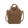 2025 Nuevas Bolsas de Verano Tejidas a Mano Bolsas de Playa para Vacaciones de Playa para Mujer Bolsas Cruzadas de Paja de Moda para Mujer Nicho
