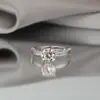 En stock en Fanzhou: Anillo de Moissanita Semi-Frío para Mujer, 1 Quilate, Plata S925 Chapada en Oro, Directo de Fábrica