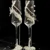 Copas de Champán Regalo de Boda, Par de Copas para Brindar Kit de Materiales DIY para Mejor Amigo, Diseño Creativo de Mariposa de Gama Alta, Estilo de Nicho