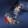Explosiones de Moda Broche de Flor de Cristal de Alta Gama Diamante Broche de Flor de Gota de Agua Venta Caliente Tmall Accesorios de Ropa de Comercio Exterior