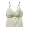 Encaje de Verano 2025 Sexy Estilo Puro Lencería de Tirantes Ropa Exterior con Almohadilla en el Pecho Hermoso Top Básico de Espalda