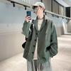 Outono solto pequeno terno masculino yuppie casal casual terno jaqueta