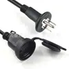 Enchufe y Enchufe a Prueba de Lluvia Estándar Americano, Cable de Extensión Impermeable Estándar Americano, Cable de Alimentación Macho y Hembra a Prueba de Lluvia e Impermeable para Exteriores Estándar Americano