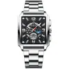 Reloj Dorado Deportivo Multifuncional Retro Binbond para Hombre Popular Transfronterizo Cuadrado Calendario Impermeable Luminoso