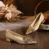 X488-67 Sapatos Brilhantes para Noiva e Casamento, Vestido de Noiva Principal 2026 Nova Cor Champagne Sapatos para Madrinhas, Versátil de Luxo Leve, Tamanhos 34-40