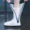 Cubrezapatos impermeables antideslizantes para hombre día de lluvia cubrezapatos a prueba de lluvia engrosados resistentes al desgaste botas de lluvia para mujer de caña alta zapatos de agua cubrezapatos para pies