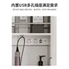 Gabinete de Baño de Madera Maciza Multicapa Estilo Tronco Gabinete con Lavabo Integrado de Cerámica Gabinete con Espejo Plegable Multifuncional Soporta Personalización