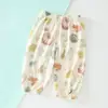 Pantalones Anti-Mosquitos para Niños, Pantalones Deportivos Casuales de Algodón Puro Finos de Verano, Leggings para Niños y Niñas, Pantalones Harem para Bebé