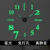 Reloj Creativo DIY de Moda Luminoso Colgante de Pared Doméstico Simple Hora Hora Hora Sin Clavos Silencioso Decorativo de Dormitorio Reloj de Pared