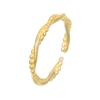 Anel de cruz retorcida de nicho em prata S925 sob a figueira Anel feminino simples requintado moda estilo ins pulseira dourada