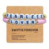 Pulsera SWIFTIE de cerámica suave hecha a mano, transfronteriza entre Europa y América, con personalidad de moda, pulsera con letras en inglés y explosiones de Amazon