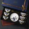 Xícara de Café Selecionada Rigorosamente Xícara Xícara Pires Xícara Conjunto Cerâmica Doméstica Porcelana Óssea Xícara de Chá Britânica Retrô Luxo Leve Presente Alto Valor de Cor