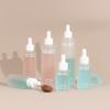 Botella de Vidrio Spot Mate Hombro Plano 30ml Botella para Aceite Esencial 100ml Botella con Gotero 80ml Botella para Esencia Se Puede Personalizar